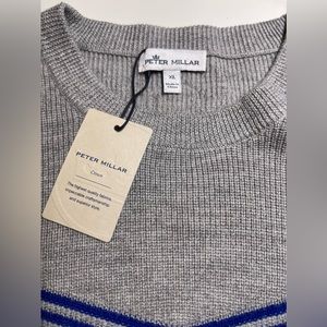 NWT Peter Millar Men Sweater Apres Ski Crew Neck Merino Wool Sweater XL $248